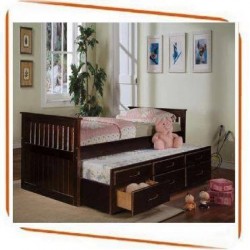 Giường 2 tầng Bella 415 màu nâu