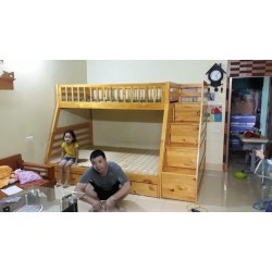 Giường 2 tầng Bella 45192 màu vàng gỗ