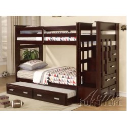 Giường 3 tầng ACME - Nâu Đỏ Cánh Gián