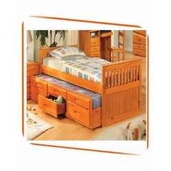 Giường 2 tầng Bella 415  màu gỗ 